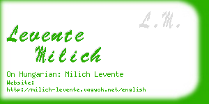 levente milich business card